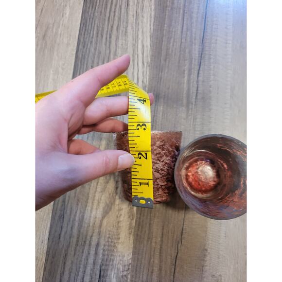 Red Glass 3" Candle Holders Set of 2 - Picture 4 of 6